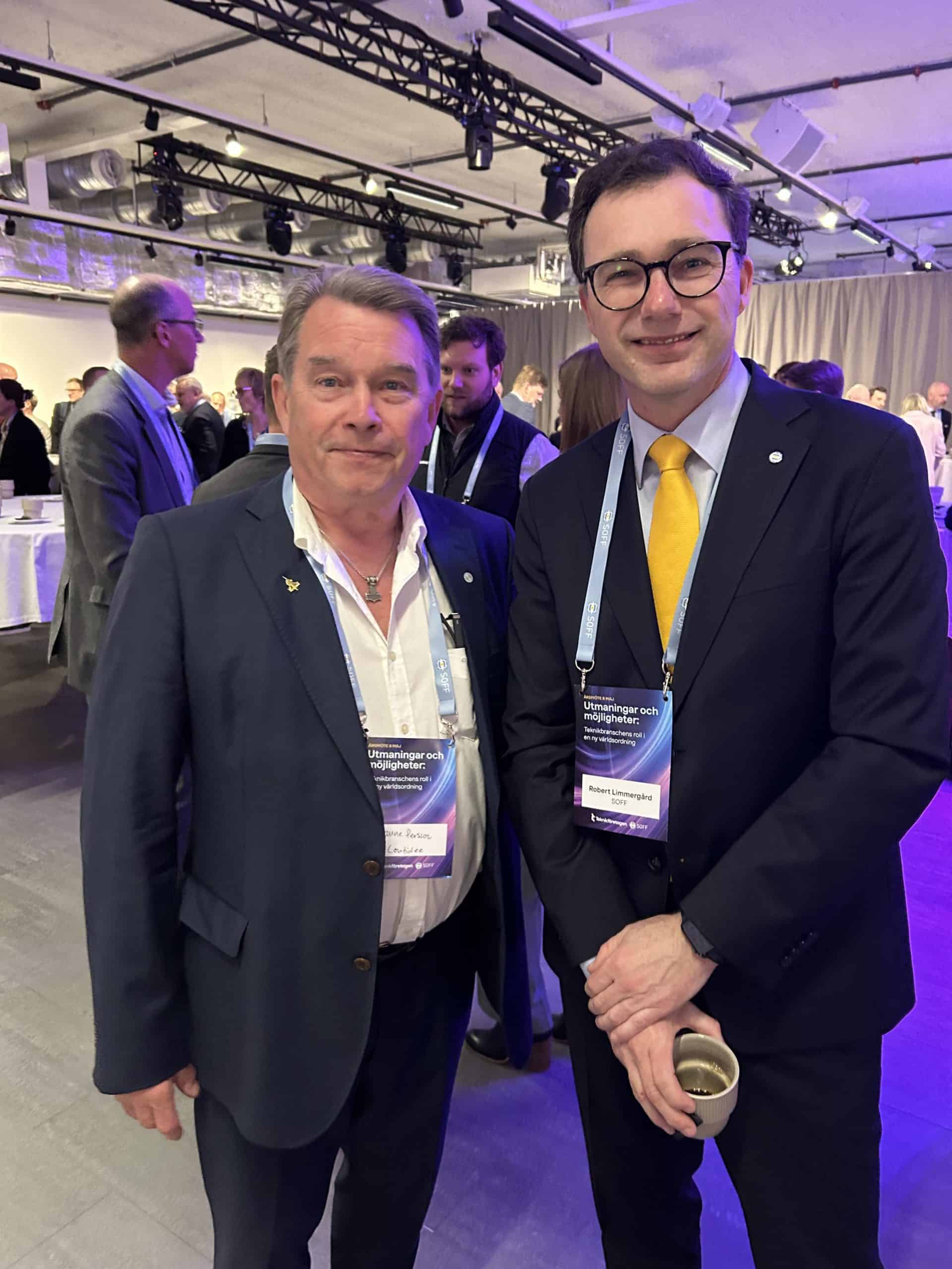 SOFF Defence Day, exploring defence readiness. Janne Persson and Robert Limmergård.