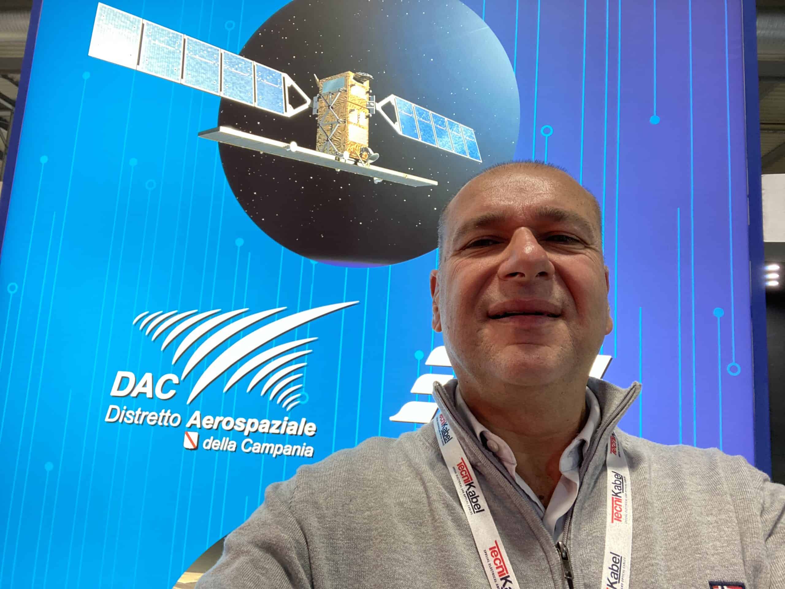 Andrea Queirolo at Expo Ferraviara talking rails.